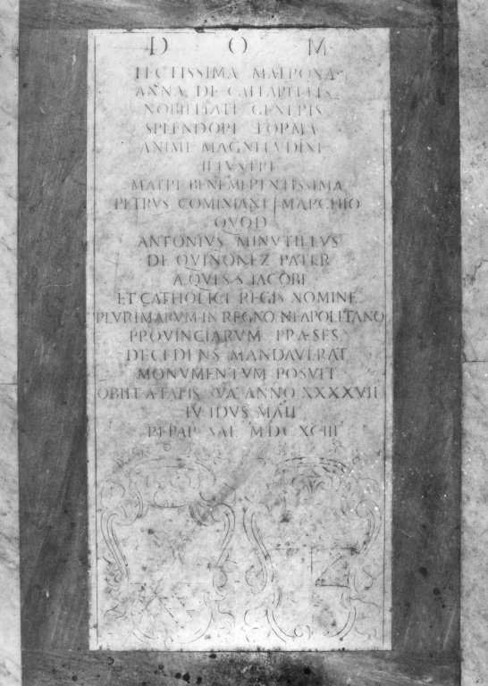 lapide tombale - ambito romano (sec. XVII)